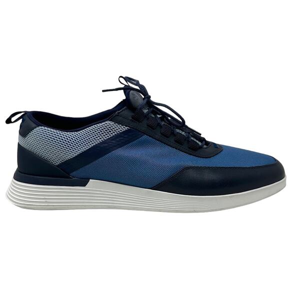 Wolf and Shepherd Men's Crossover Victory Trainer Italian Leather Mesh Shoes - Picture 4 of 7